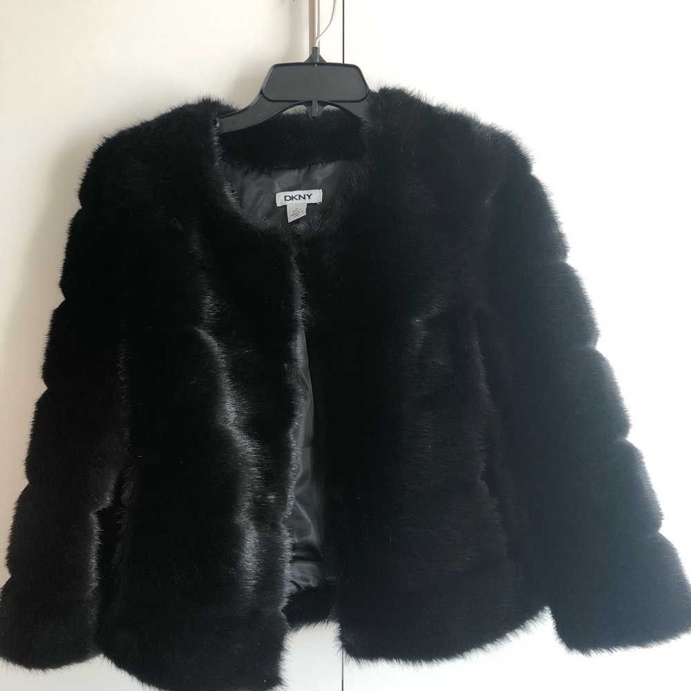 DKNY Faux Fur Jacket/Shawl